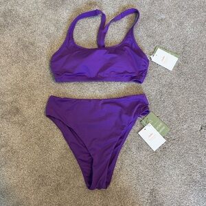 Andie Purple Bikini Set XS top Small bottom
